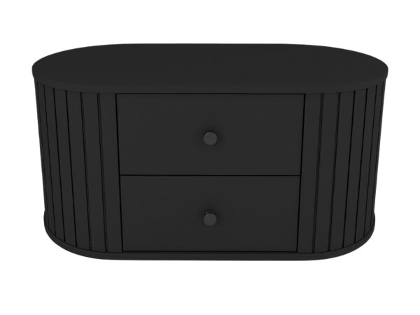Wisząca szafka pod umywalkę Ocevaro 95 cm w kolorze czarnym na białym tle