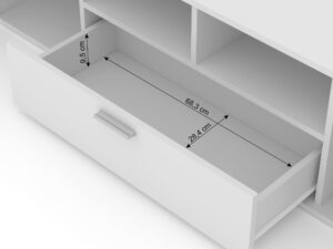 Miniaturka 5 - Szafka RTV Belvani 150 cm z oświetleniem RGB – zdjęcie 6