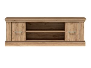 Miniaturka 1 - Szafka RTV Ambrina 162 cm z pełnymi bocznymi drzwiczkami i otwartą wnęką