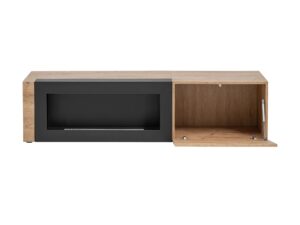 Miniaturka 1 - Szafka RTV z biokominkiem Arvanto 160 cm dąb Ribbeck czarna – zdjęcie 2