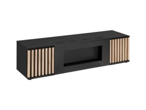 Miniaturka 4 - Szafka RTV z biokominkiem Raventino 160 cm Hickory Jackson czarny