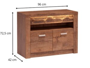 Miniaturka 3 - Szafka RTV Brenza schemat wymiarów 96 × 72,5 × 42 cm