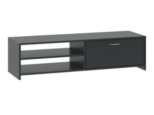 Miniaturka 4 - Szafka RTV Domelio 120 cm czarna – ujęcie z kąta
