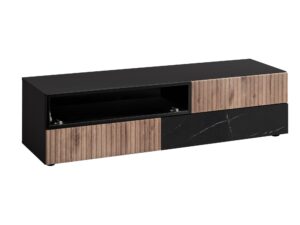 Miniaturka 5 - Szafka RTV z 3 szufladami Edorino 160 cm dąb Vicking czarny marmur