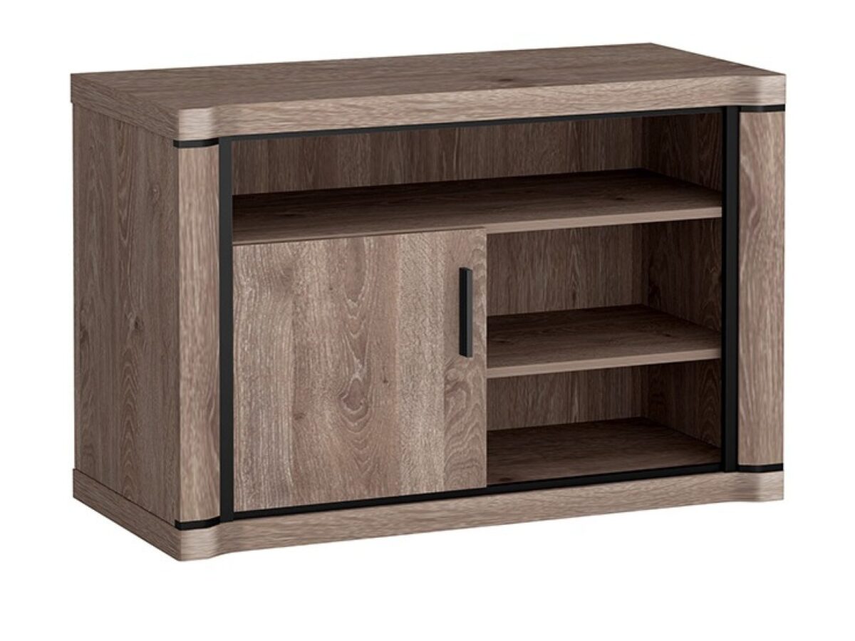 Szafka RTV Kalmeo 107 cm z półkami – 2 kolory
