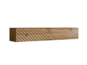 Miniaturka 4 - Szafka RTV wisząca ryflowana z 3 komorami Kelmoro 180 cm dąb Wotan