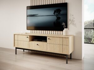 Miniaturka 6 - Szafka RTV Kiyomi dąb Linea w salonie