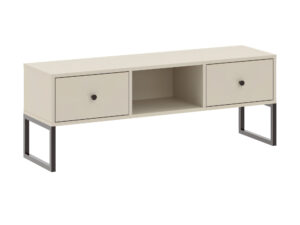 Miniaturka 1 - Szafka RTV Linvero 115 cm w kolorze kaszmir na metalowych płozach