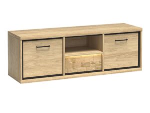 Miniaturka 2 - Szafka RTV Lorenza Hikora, front z deski dębowej, cokół z podświetleniem LED