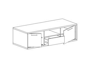 Miniaturka 7 - Szafka RTV Lorenza 139 × 41 × 47,5 cm, rysunek wymiarowy
