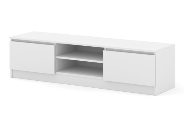 Szafka RTV z 2 drzwiami Malvero 150 cm biały mat, kaszmir, dąb cremona