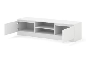 Miniaturka 1 - Szafka RTV z 2 drzwiami Malvero 150 cm biały mat, kaszmir, dąb cremona – zdjęcie 2