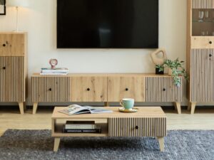 Miniaturka 1 - Szafka RTV Norvello 180 cm w aranżacji salonu