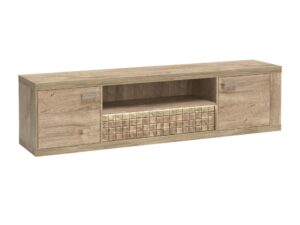 Miniaturka 1 - Szafka RTV Pestano 195,5 cm Ribbeck z LED przy ozdobnym froncie