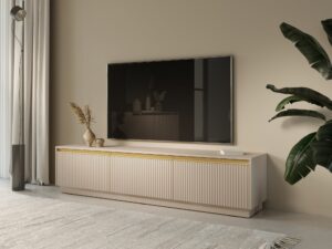 Miniaturka 4 - Szafka RTV Regalio beżowa w salonie