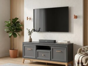 Miniaturka 4 - Szafka RTV Rocella 135,5 cm w aranżacji salonu