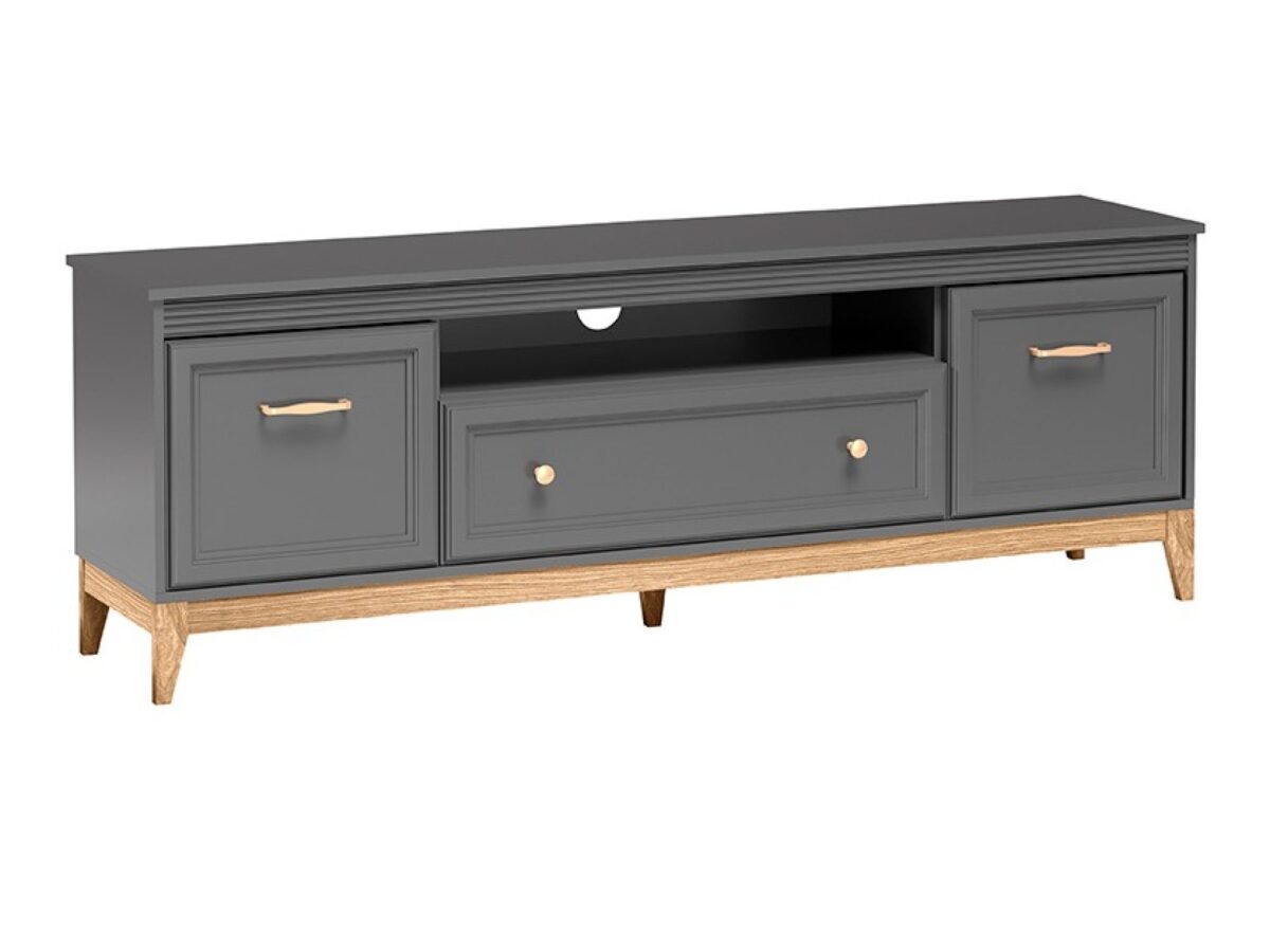 Szafka RTV Rocella 179 cm – szary diamentowy
