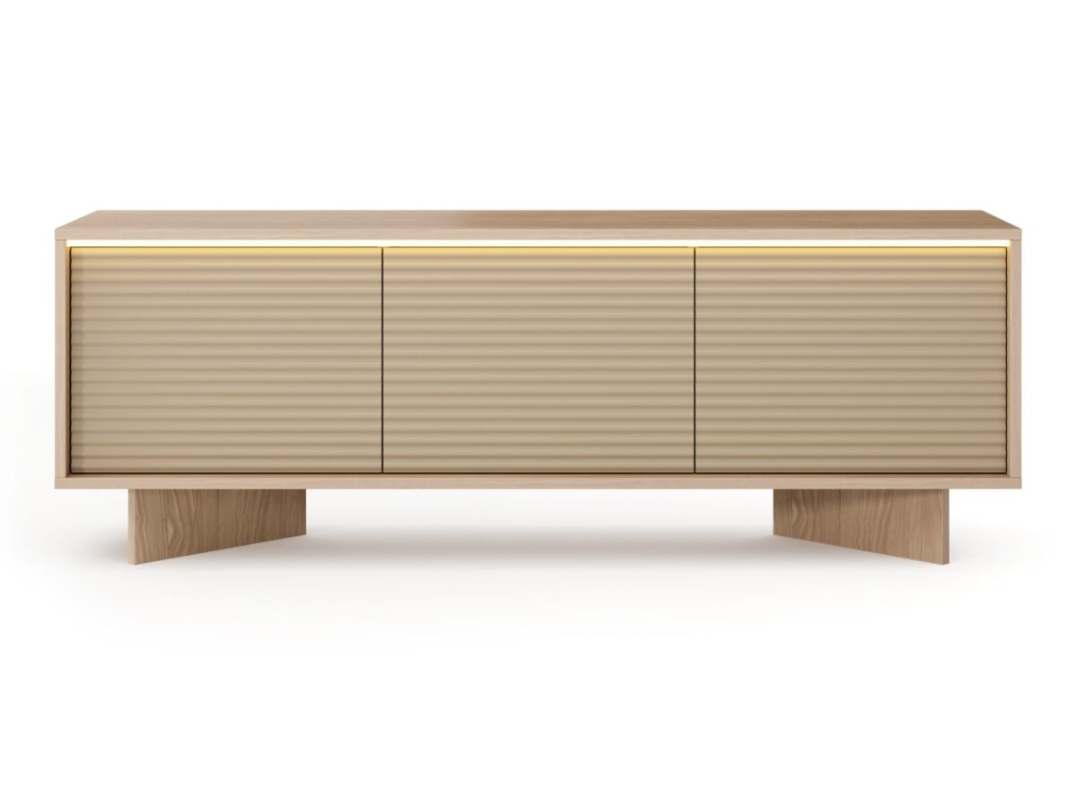 Szafka RTV z 3 drzwiami i LED Talvio 154 cm bolivar i cappuccino