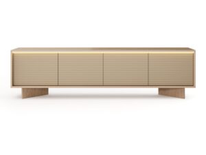 Miniaturka 6 - Szafka RTV Talvio 204 cm Bolivar i Cappuccino – front z LED