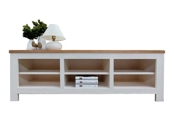Szafka RTV TIROL 160 cm z litego drewna, widok mebla