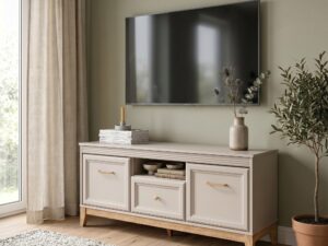 Miniaturka 6 - Szafka RTV Velvara 135,5 cm w salonie, wizualizacja