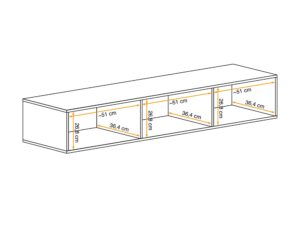 Miniaturka 1 - Wnętrze szafki RTV Flavero 160 cm trzy komory