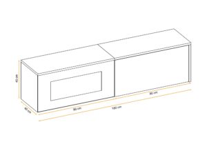 Miniaturka 3 - Biała szafka z otwartymi przestrzeniami i zamkniętym modułem