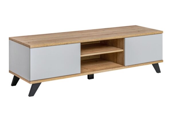 Szafka RTV z otwartymi wnękami Bolvano 160 cm Riviera Perla Gray