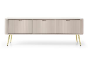 Miniaturka 18 - Szafka RTV Zefiro 168 cm kaszmir na złotych nóżkach – widok z przodu