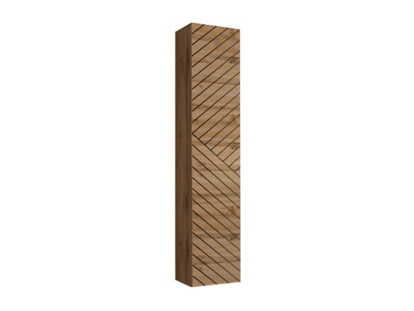 Szafka wisząca wysoka ryflowana Kelmoro 30×180 cm dąb Wotan