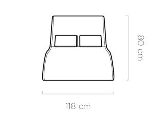 Miniaturka 6 - Szezlong Satvero 168 × 118 cm dodatkowy rysunek wymiarowy