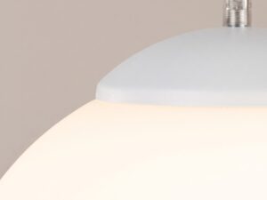 Miniaturka 58 - Szklana lampa wisząca UGO 30 cm biały – osłona oprawki z bliska
