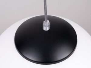 Miniaturka 55 - Szklana lampa wisząca UGO 30 cm czarny – osłona oprawki od góry