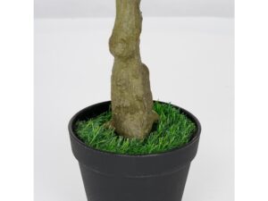 Miniaturka 2 - Sztuczna azalia różowa – zbliżenie pnia, zielonego wypełnienia i czarnej doniczki