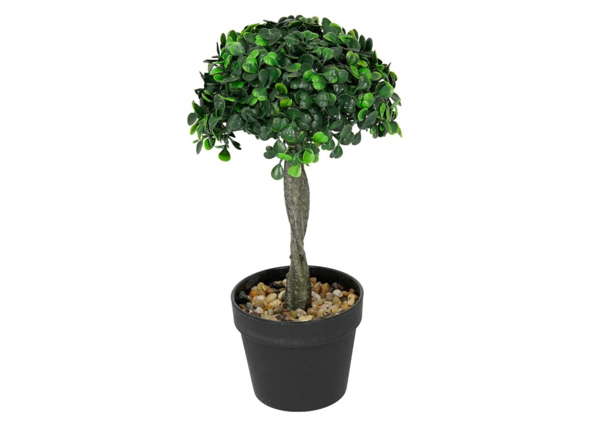 Sztuczne drzewko bukszpanowe zielone 28 cm w doniczce