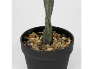 Miniaturka 2 - Podstawa sztucznego bukszpanu w czarnej doniczce z dekoracyjnymi kamykami