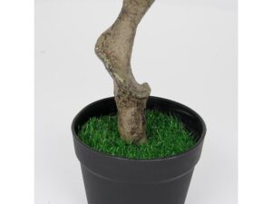 Miniaturka 2 - Pień sztucznego hibiskusa i czarna doniczka z zieloną imitacją podłoża