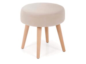 Miniaturka 1 - Taboret Norevo okrągły na czterech bukowych nogach, dodatkowe ujęcie