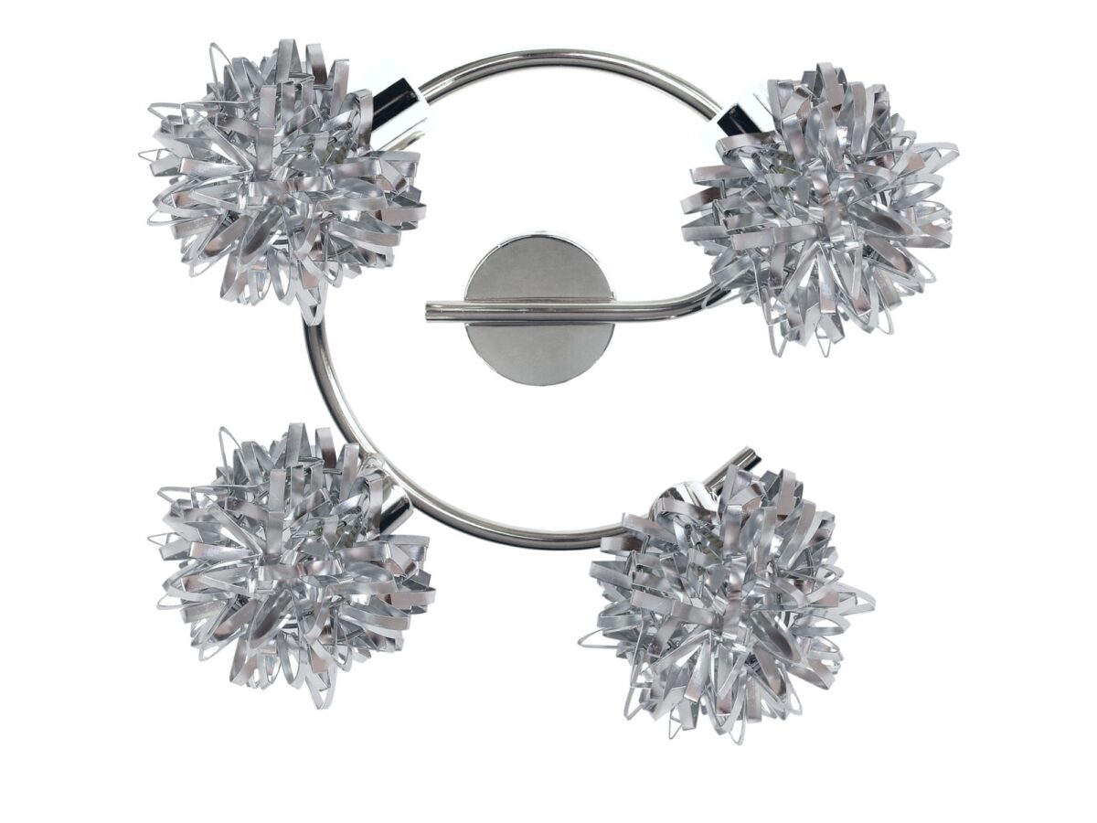Lampa sufitowa Taletora chromowana spirala 4-punktowa G9