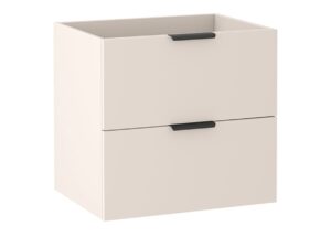 Miniaturka 13 - Szafka pod umywalkę Tamira 60 cm Kaszmir – dwie szuflady i czarne uchwyty