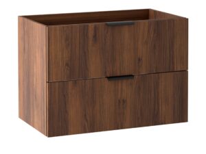 Miniaturka 6 - Szafka pod umywalkę Tamira 80 cm Orzech Warmia – widok z przodu i z boku