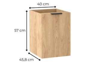 Miniaturka 13 - Szafka z koszem Tamira 40 cm – rysunek szerokości wysokości i głębokości