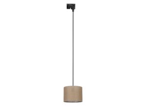 Miniaturka 1 - Lampa wisząca szynowa Tracer abażur jutowy 20 cm na białym tle
