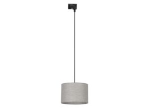 Miniaturka 4 - Lampa wisząca szynowa Tracer lniany abażur 30 cm na białym tle