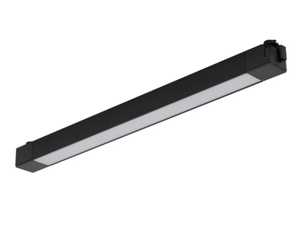 Czarny moduł szynowy Tracer Panel LED 30 W z białym dyfuzorem na białym tle