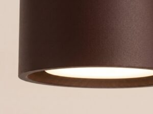 Miniaturka 16 - Trzypunktowy plafon Modessa 32,4 cm brązowy – detal klosza
