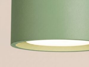 Miniaturka 43 - Trzypunktowy plafon Modessa 32,4 cm szałwia – detal klosza