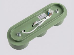Miniaturka 46 - Trzypunktowy plafon Modessa 32,4 cm szałwia – detal okablowania podstawy