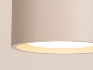 Miniaturka 97 - Trzypunktowy plafon Modessa 32,4 cm taupe – detal klosza