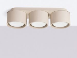 Miniaturka 95 - Trzypunktowy plafon Modessa 32,4 cm taupe na jasnym tle